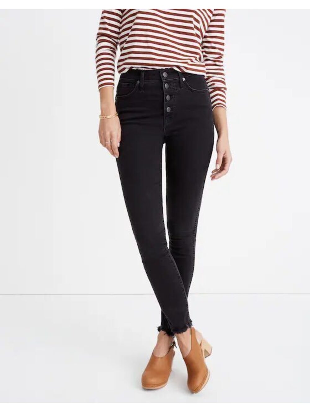 Madewell 10 Inch High-Rise Skinny Jeans | Black | Size 28
